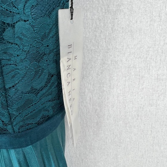 MARIA BIANCA NERO Vintage Dress Womens XS Teal Blue Strapless Lace Tube NWT Y2K - Picture 11 of 15